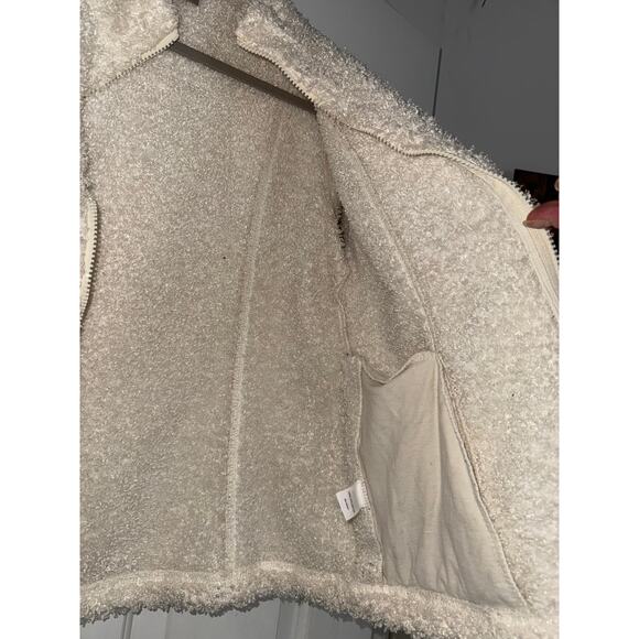 J. Jill Fuzzy Full-Zip with Pockets Cozy Teddy Bear jacket - sz PETITE small - Picture 7 of 10